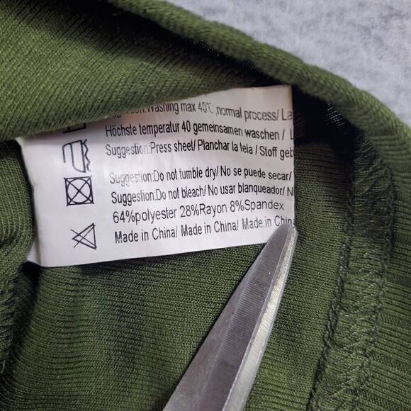 Coofandy Shirt Mens XL Green Ribbed Long Sleeve Half Zip Polo - Picture 5 of 7